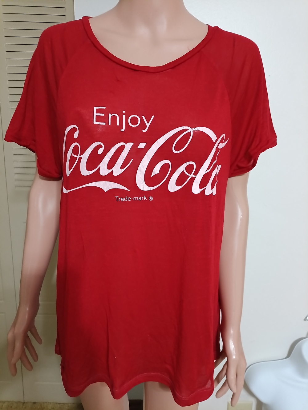 Coca Cola Red Tee with White Logo - Women's Short Sleeve